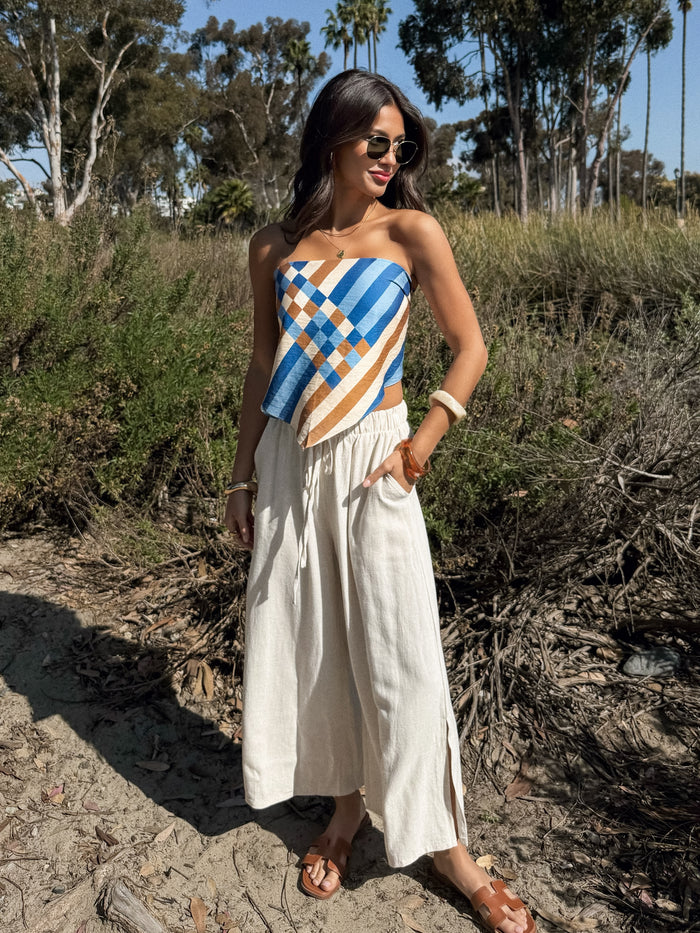 Briar Linen Wide Leg Pants - Stitch And Feather