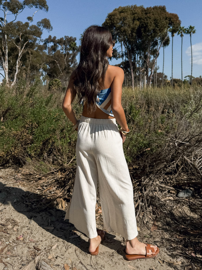 Briar Linen Wide Leg Pants - Stitch And Feather