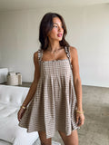 Briony Gingham Mini Dress - Stitch And Feather
