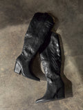 Bronco Cowboy Western Boot in Black - Stitch And Feather
