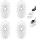 Brush Refills for OXO Dish Brush - 4 Pack Dish Brush Cleaning Soap Dispensing Head Replacement for Scrubber (White)