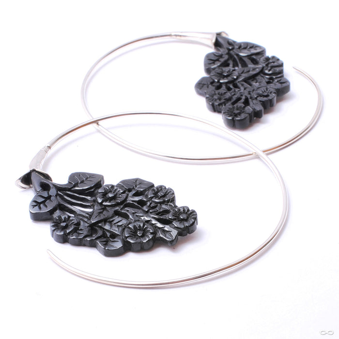 Bunch Earrings from Maya Jewelry in Silver with horn