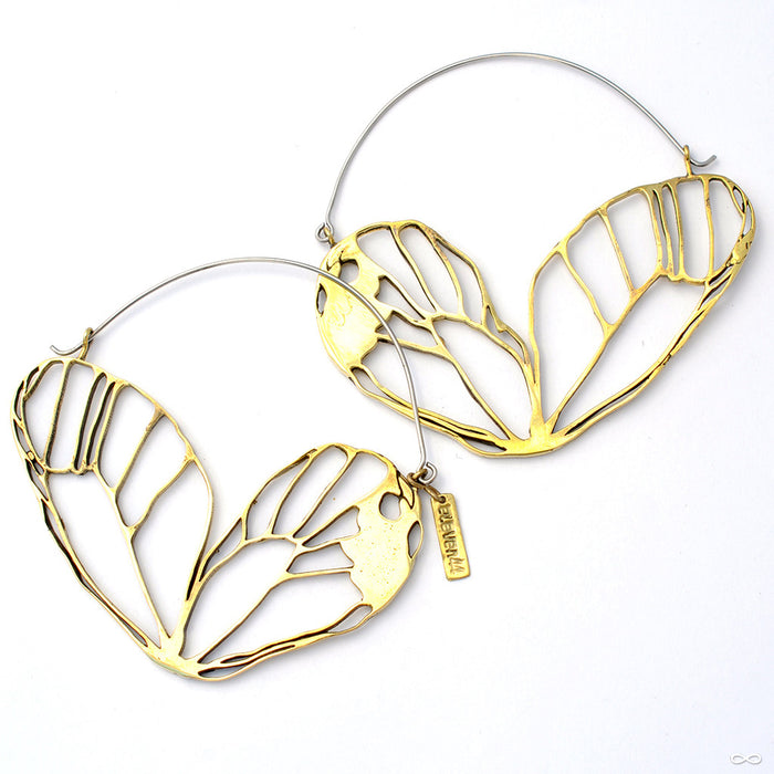 Butterfly Wing Hoop Earrings from Eleven44