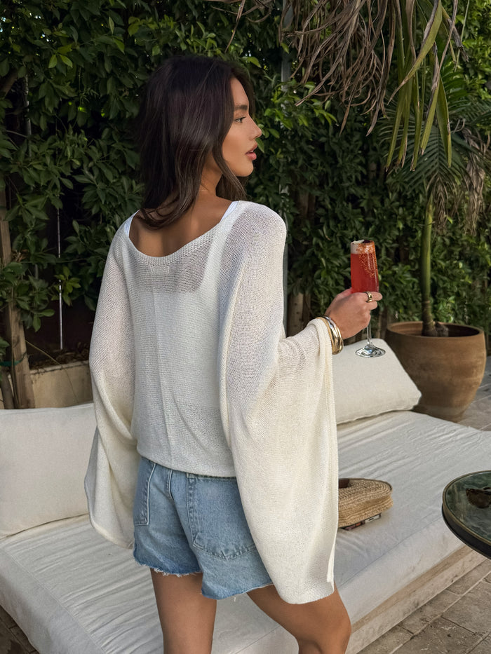 Cabo Knit Flowy Top - Stitch And Feather