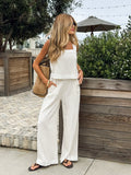 Cala Linen Wide Leg Pants - Stitch And Feather