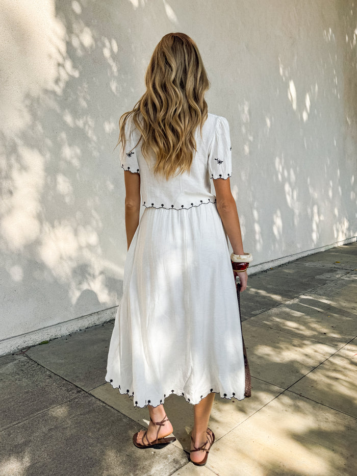 Calla Embroidered Top - Stitch And Feather