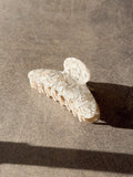 Caramel Claw Clip in Cream - Stitch And Feather