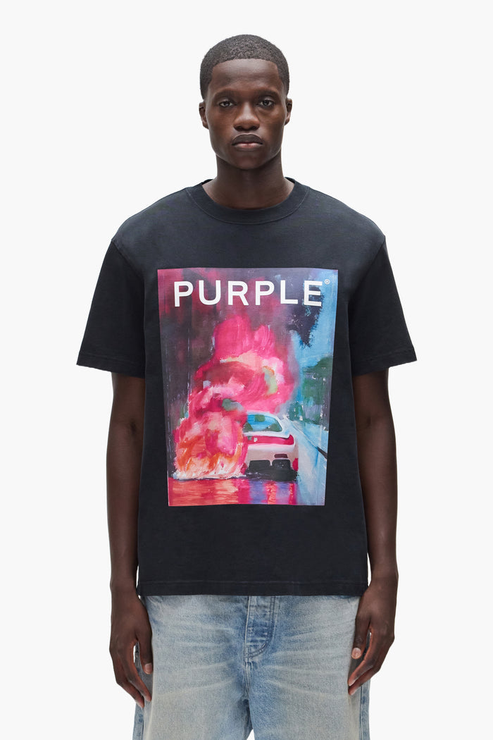Carefree Tee in faded wash, regular fit, 100% cotton, available in sizes XS to 3XL.