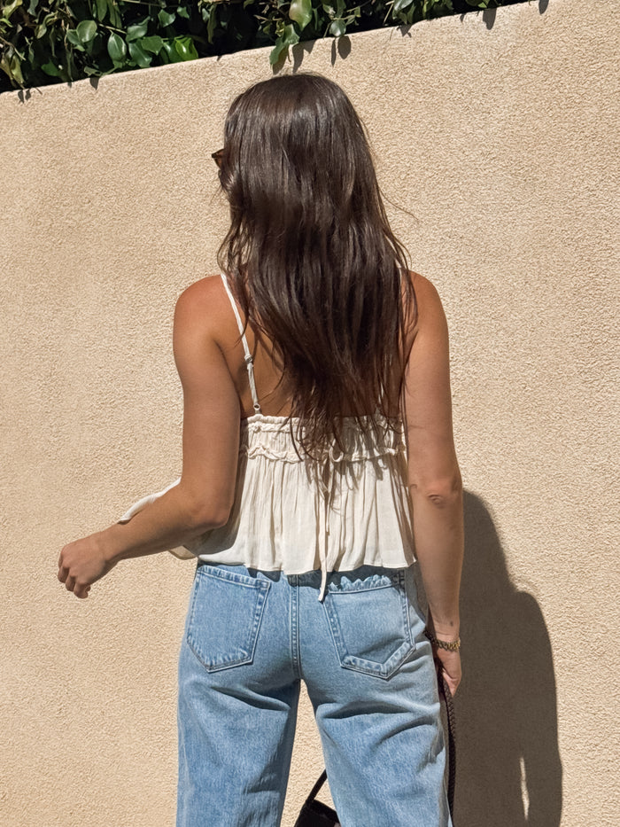 Carmen Ruffle Babydoll Top - Stitch And Feather