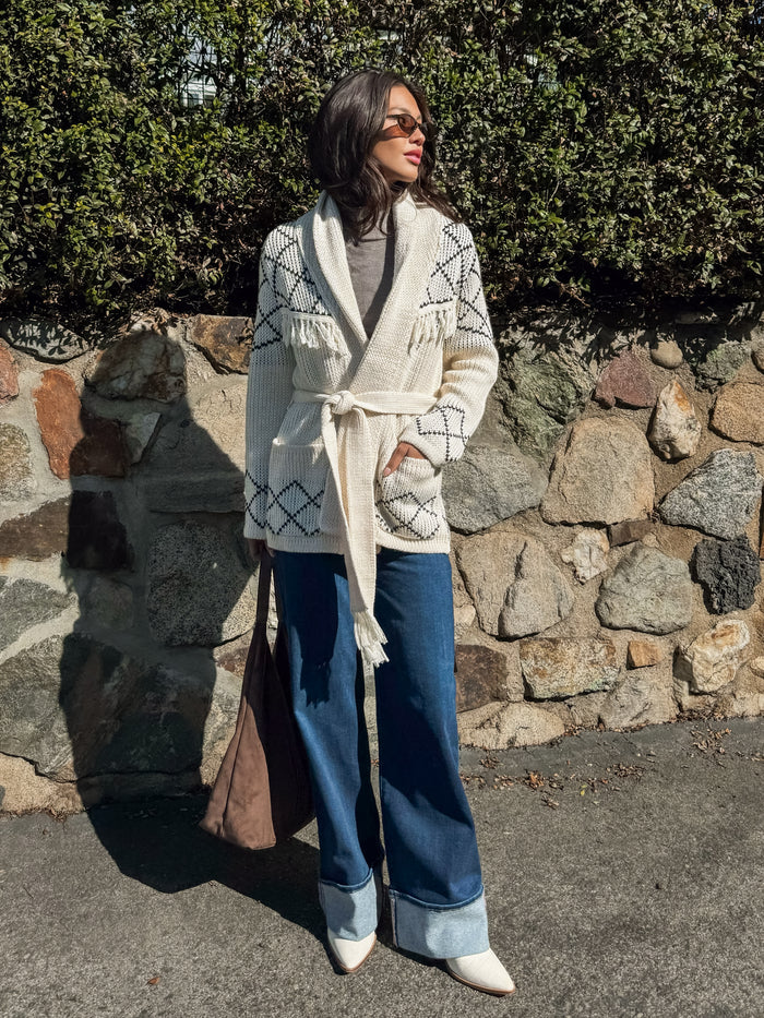 Carys Fringe Knit Cardigan - Final Sale - Stitch And Feather