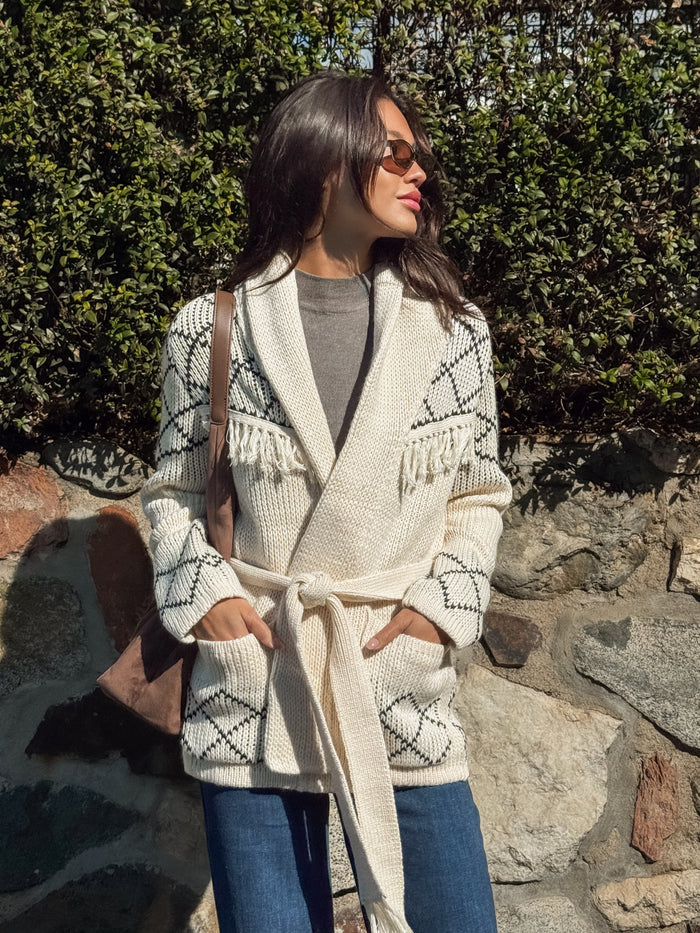 Carys Fringe Knit Cardigan - Final Sale - Stitch And Feather