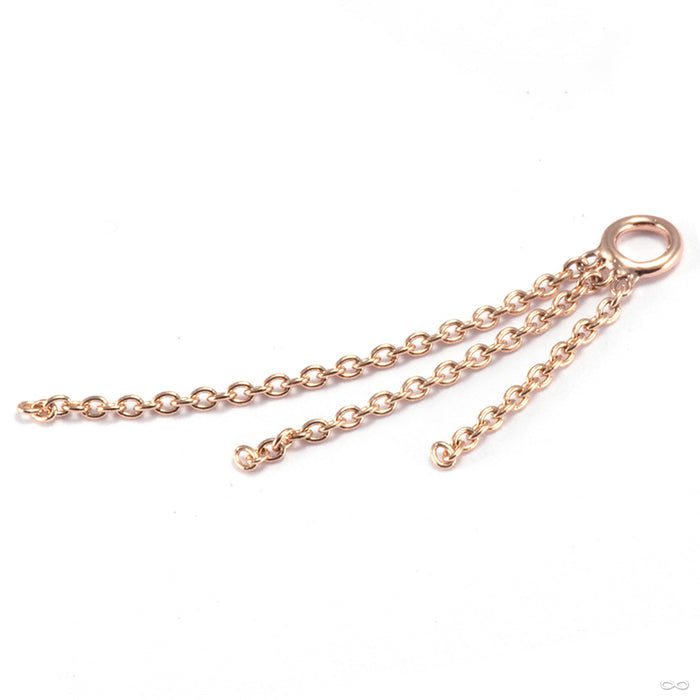 Cascade 3 Charm in 14k Rose Gold from Tether Jewelry