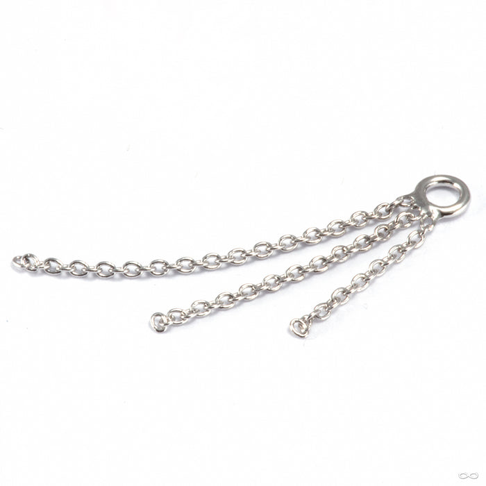 Cascade 3 Charm in 14k White Gold from Tether Jewelry
