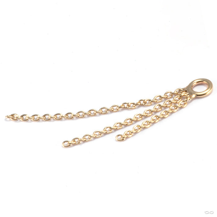 Cascade 3 Charm in 14k Yellow Gold from Tether Jewelry