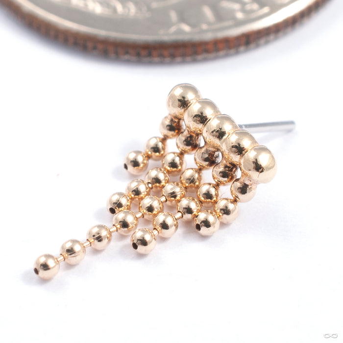 Cascade Press-fit End in Gold from Quetzalli in yellow gold