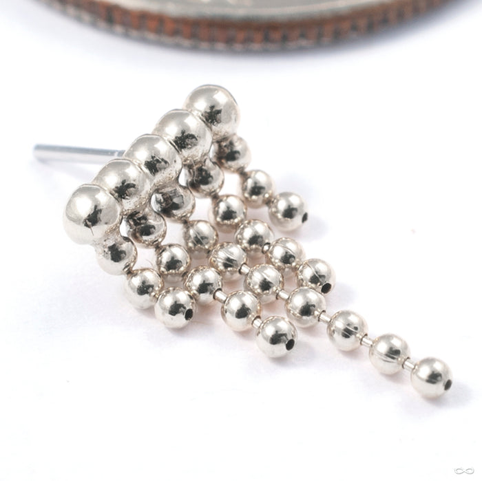 Cascade Press-fit End in Gold from Quetzalli in white gold