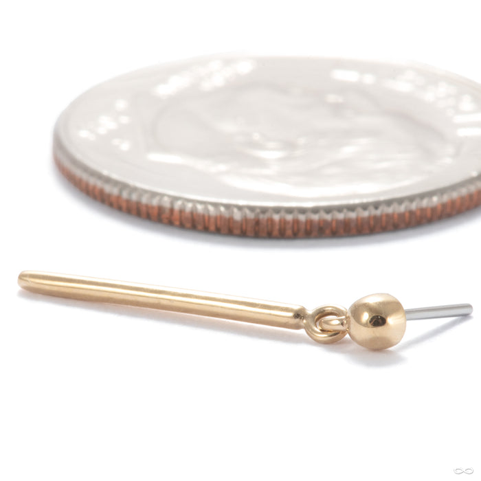 Cassi Press-fit End in 14k Yellow Gold from Ember Body Jewelry