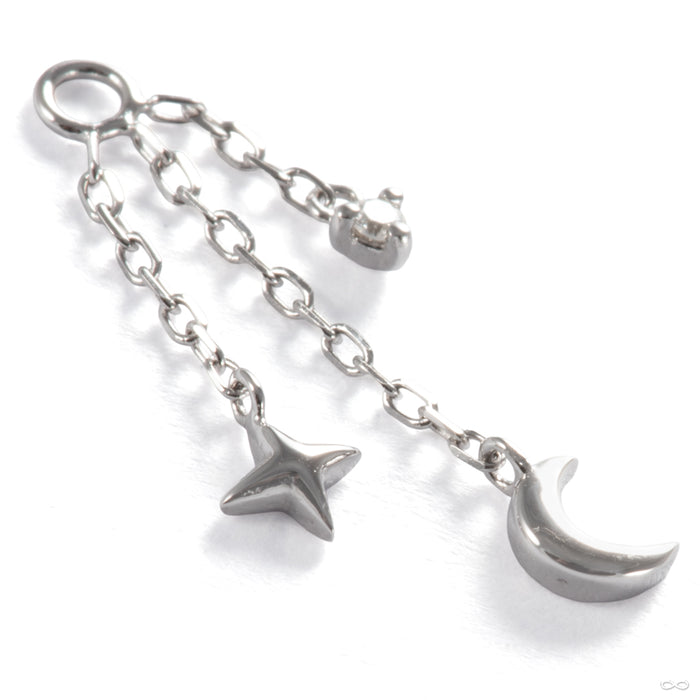 Cassiopeia Charm in 14k White Gold with Diamond from Modern Mood