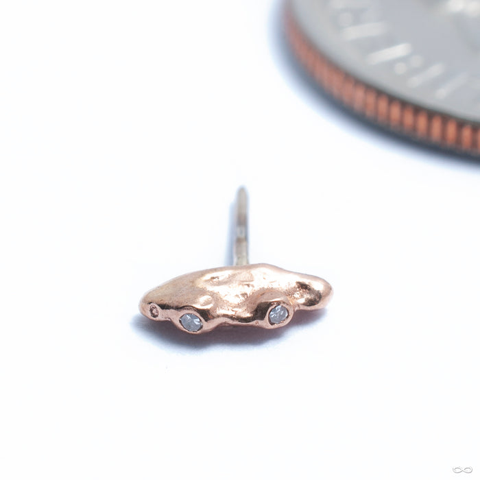 Ceremony Press-fit End in Gold from Pupil Hall in rose gold with diamonds