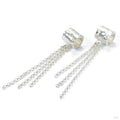 Chained Hammered Clicker Cuffs from Symmetry Body Jewelry in silver plated brass