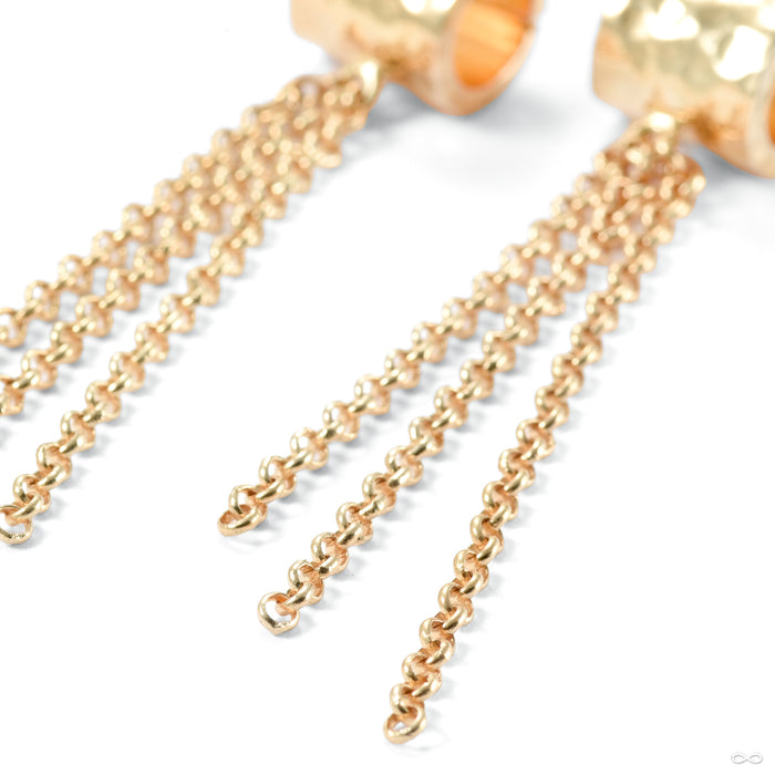 Chained Hammered Clicker Cuffs from Symmetry Body Jewelry chain detail