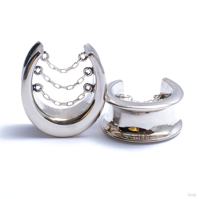 Chained Saddle Spreader Weights from Oracle in white brass