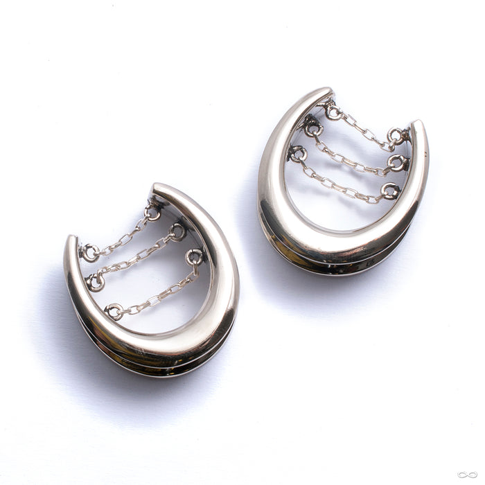 Chained Saddle Spreader Weights from Oracle in white brass