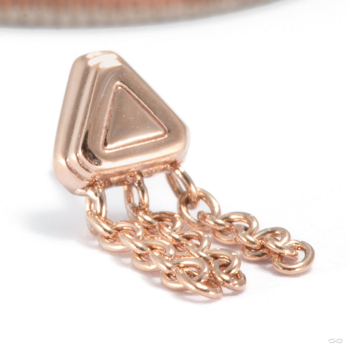 Chained Zeta 06 Press-fit End in 14k Rose Gold from Tether Jewelry