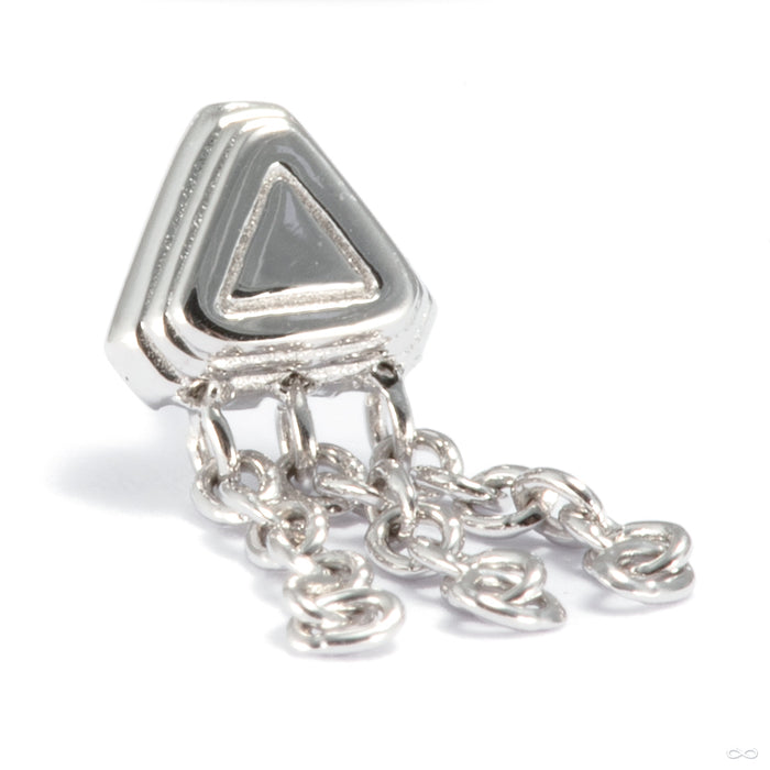 Chained Zeta 06 Press-fit End in 14k White Gold from Tether Jewelry