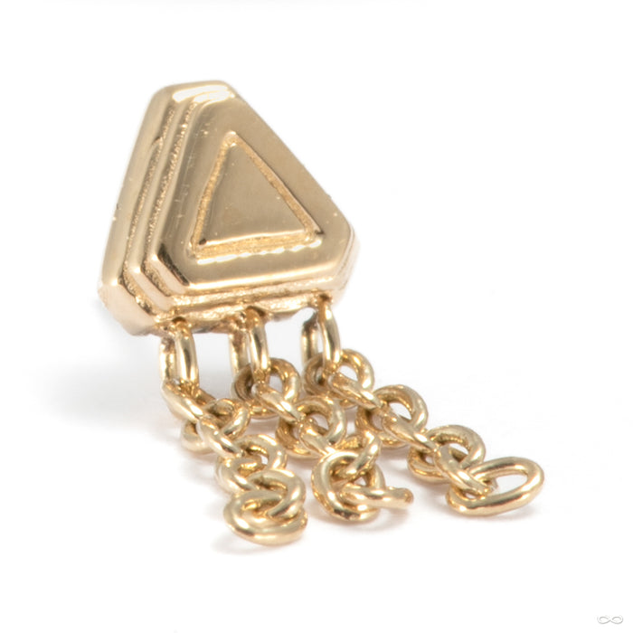Chained Zeta 06 Press-fit End in 14k Yellow Gold from Tether Jewelry