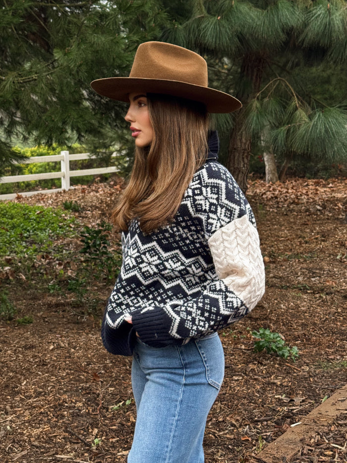 Chalet Half Zip Sweater - Final Sale - Stitch And Feather