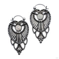 Chandelier Earrings from Tawapa in Black-ceramic-plated Brass
