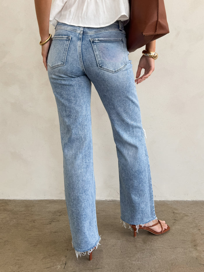 Charli Distressed Wide Leg Jeans - Stitch And Feather
