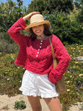 Charlie Cable Knit Sweater in Red - Stitch And Feather