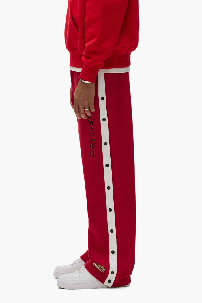 Chicago Bulls Snap Pants with snap buttons, elastic waistband, and embroidered graphics