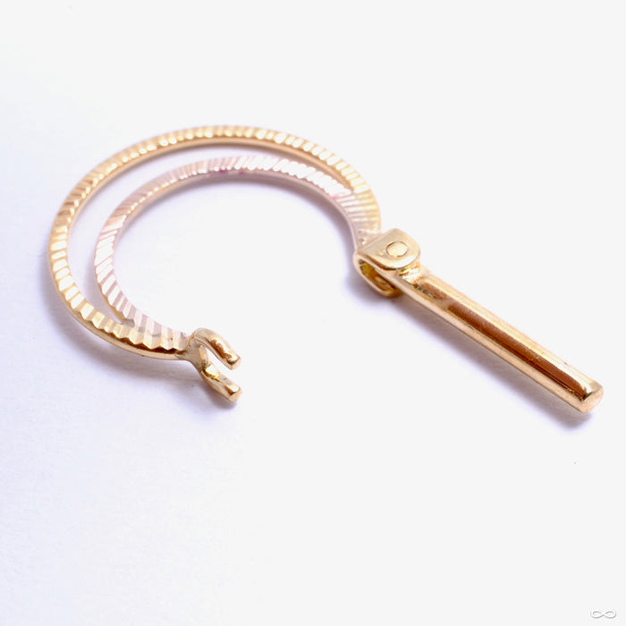 Chit Hinged Ring in Gold from Quetzalli in yellow gold
