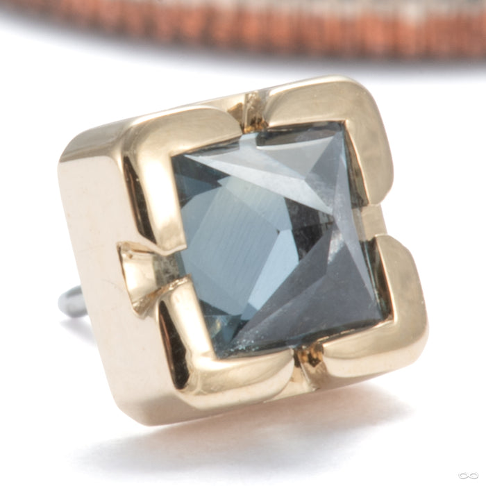 14k Yellow Gold / Montana Sapphire