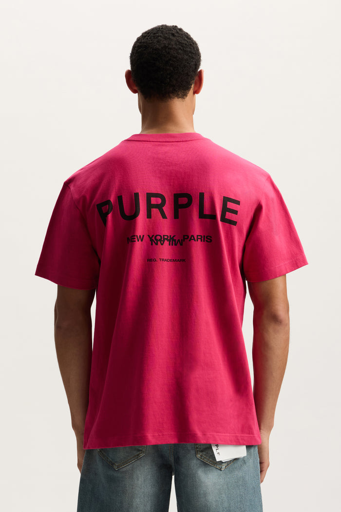 Cities Tee in pink, 100% cotton, regular fit, lightweight jersey for casual wear.