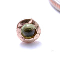 Clementine Press-fit End in Gold from Pupil Hall with green sapphire
