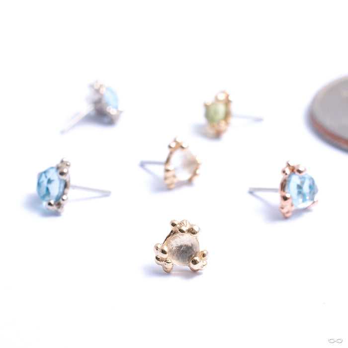 Cleo Beaded Press-fit End in Gold from Pupil Hall in assorted materials