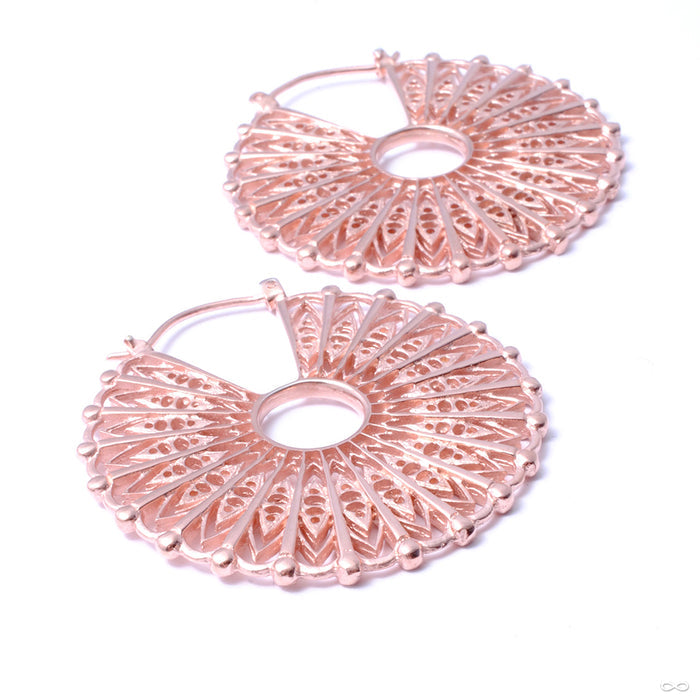 Cloak Earrings from Maya Jewelry in Rose Gold