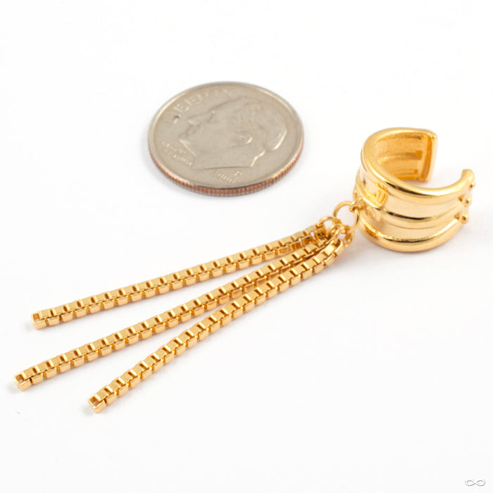 Collared Cuff from Maya Jewelry in yellow gold plated brass