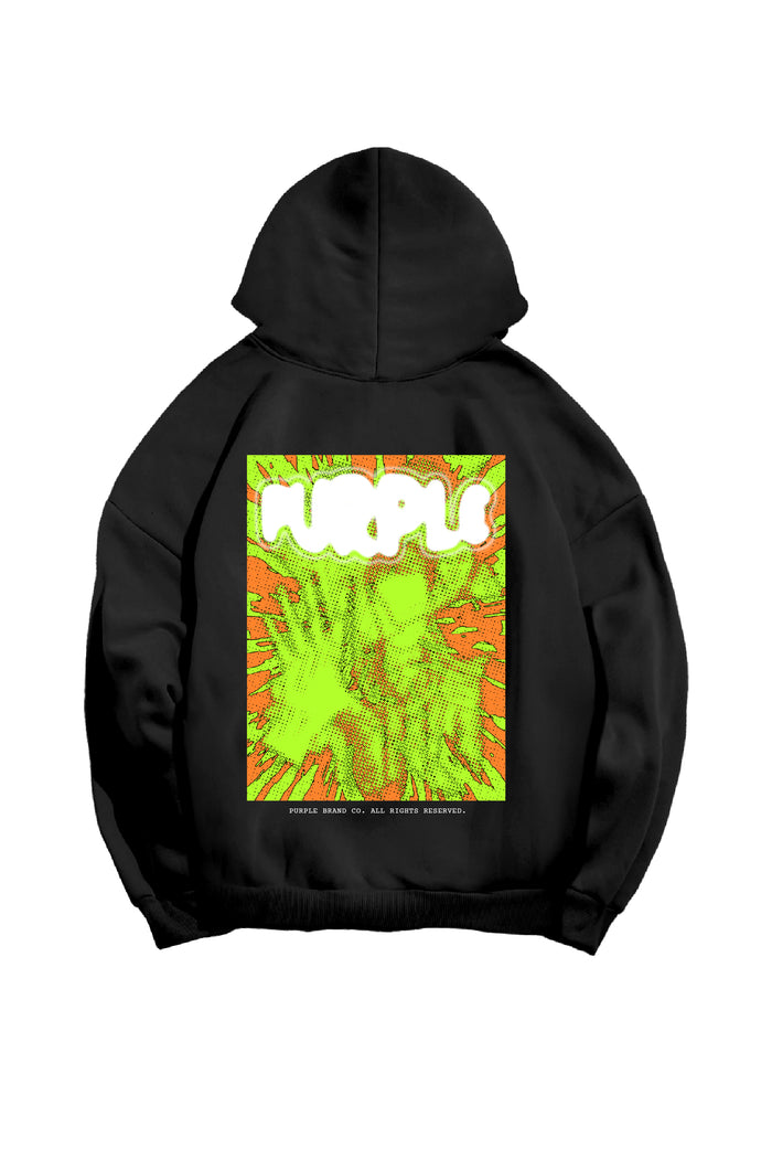 Color Pop Hoodie oversized fit midweight french terry sweatshirt with Purple Brand logo