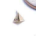 Contour with Stone Press-fit End in Gold from Pupil Hall with diamond
