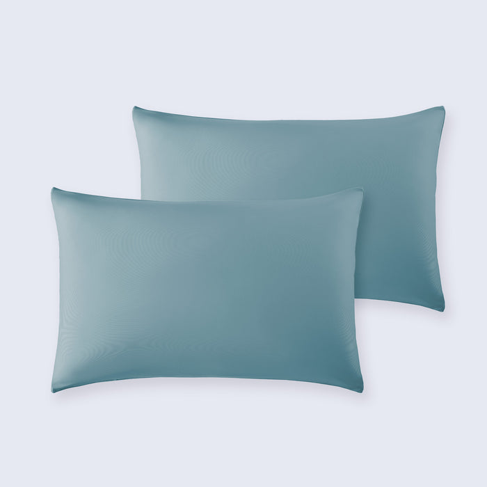 Teal cooling pillowcase set for hot sleepers