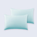 Blue cooling pillowcase set for hot sleepers