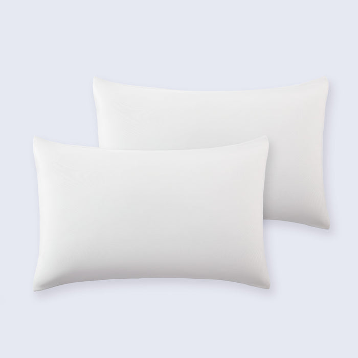 White cooling pillowcase set for hot sleepers