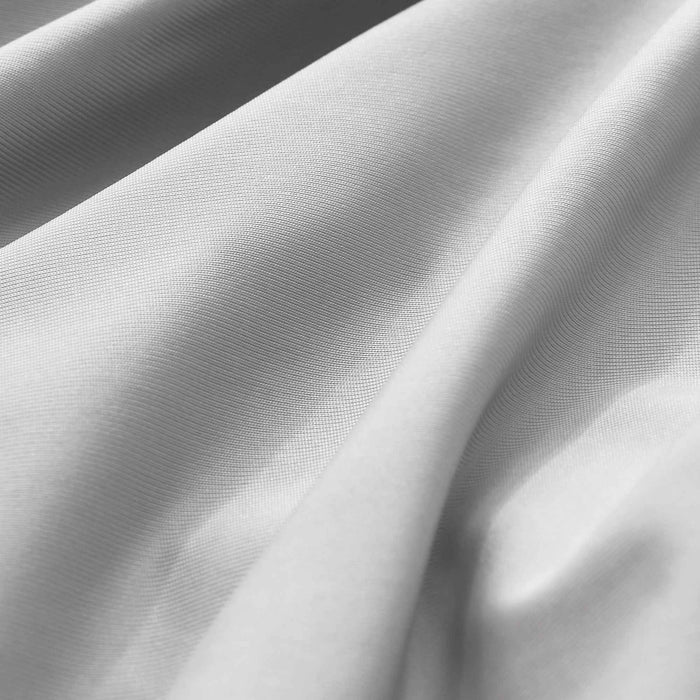 Close-up of smooth gray cooling pillowcase fabric