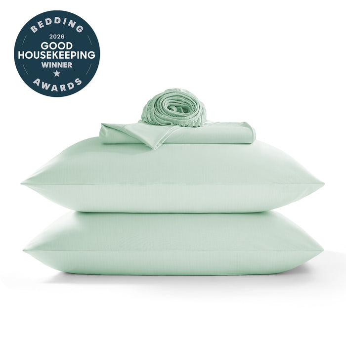 Good Housekeeping award-winning mint alpine cooling sheet set for hot sleepers