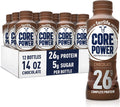 Core Power Protein Shake, Chocolate, 26g Bottle, 14oz, 12 Pack